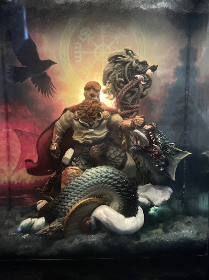 THOR vs JÖRMUNGANDR – Resin Light Sculpture