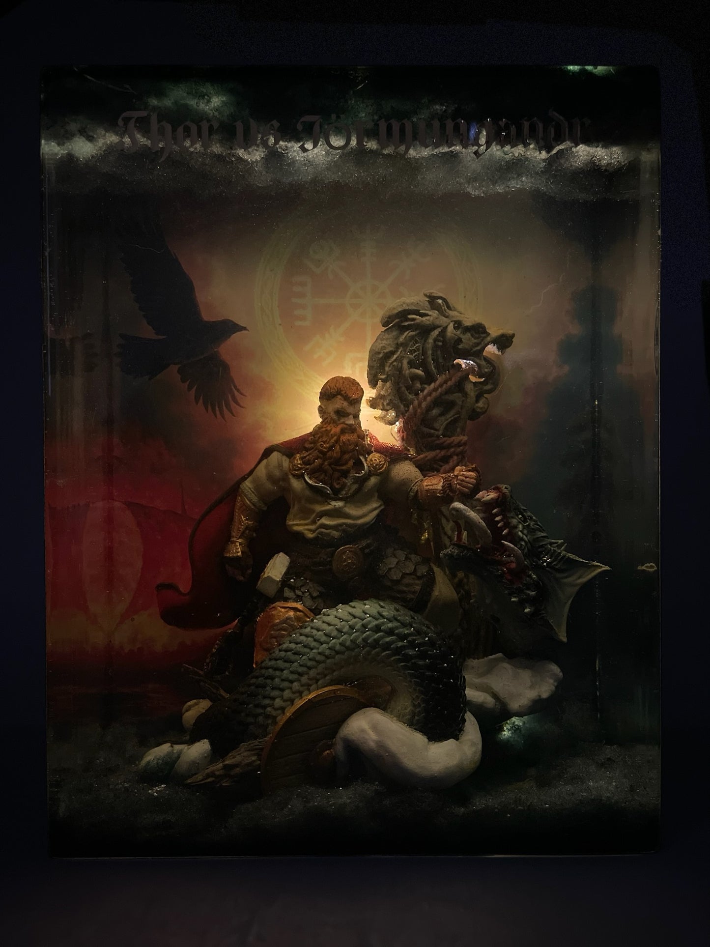 THOR vs JÖRMUNGANDR – Resin Light Sculpture