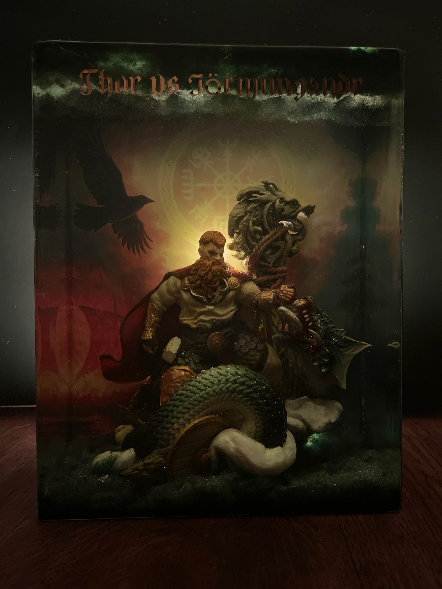 THOR vs JÖRMUNGANDR – Resin Light Sculpture
