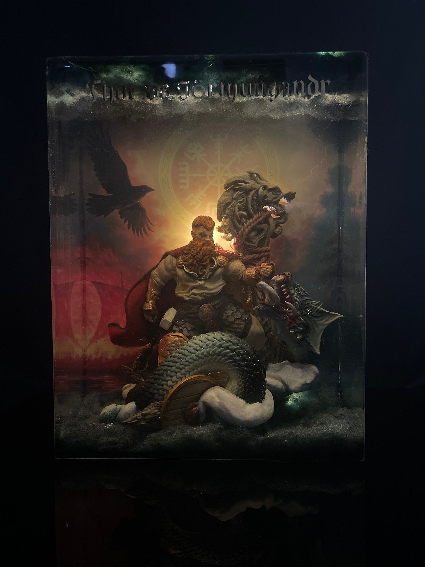 THOR vs JÖRMUNGANDR – Resin Light Sculpture