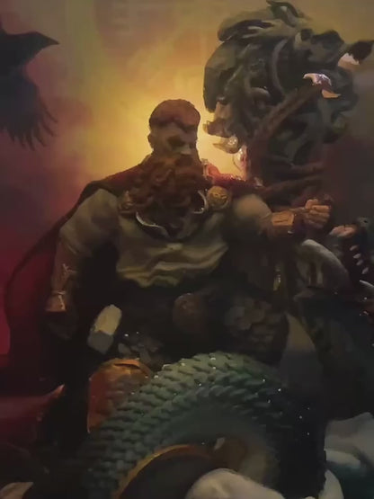 THOR vs JÖRMUNGANDR – Resin Light Sculpture