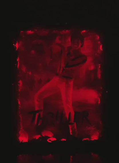 Michael Jackson Thriller Resin Light Art – Lampada Artistica LED Fatta a Mano | Pezzo Unico EMPYROS