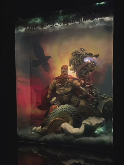 THOR vs JÖRMUNGANDR – Resin Light Sculpture