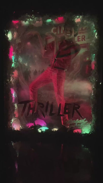 Michael Jackson Thriller Resin Light Art – Lampada Artistica LED Fatta a Mano | Pezzo Unico EMPYROS